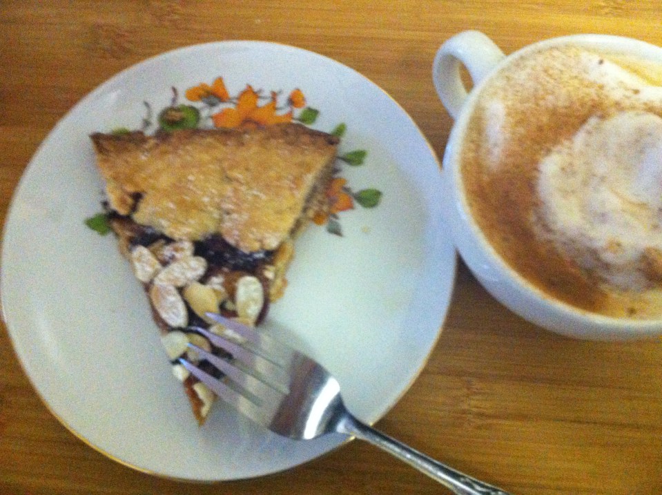 The sweet filling and buttery crust make a good partner for your morning cappuccino