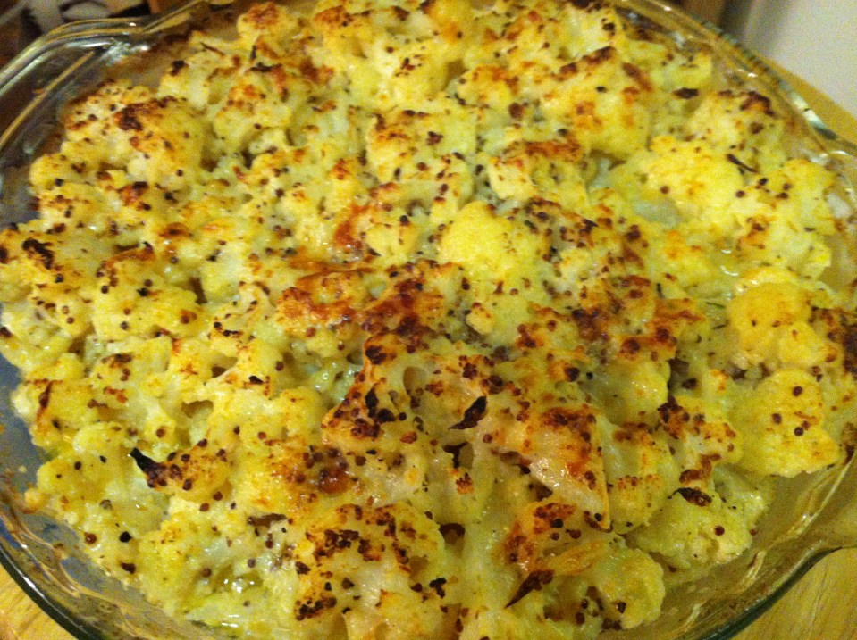 Cauliflower gratin with gruyere and mascarpone